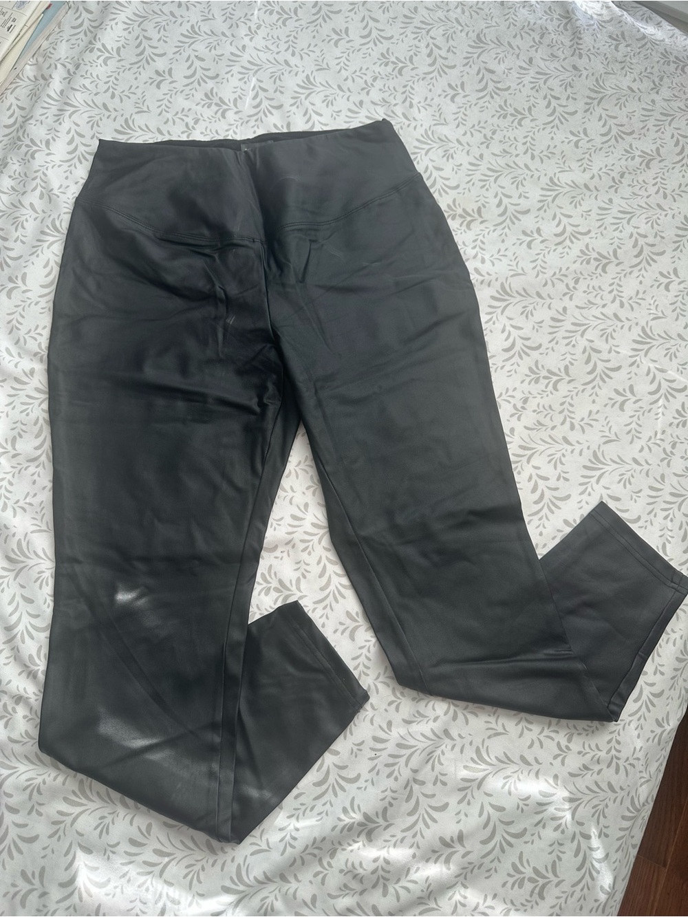 Faux Leather Leggings High Waisted Womens Medium